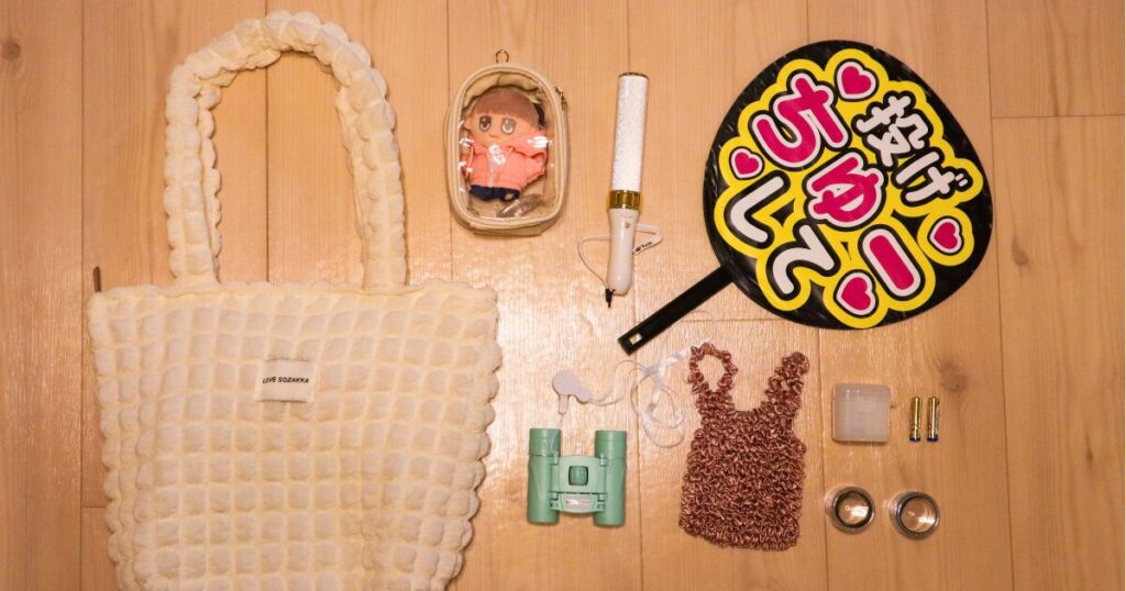 推し活便利グッズを並べた写真