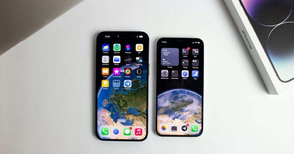 2台のスマホの写真