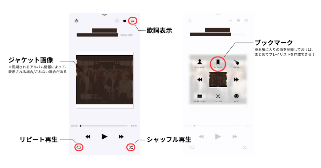 スクリーンショット：再生画面