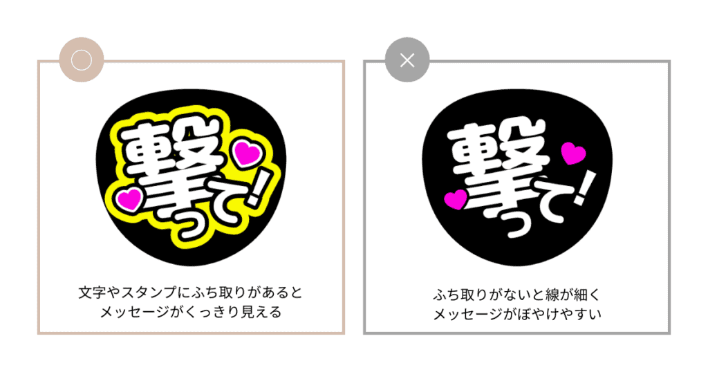 ふちあり or ふちなしの比較画像