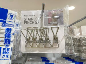 画像イメージ：セリアのステンレスピンチ5Pのパッケージ写真